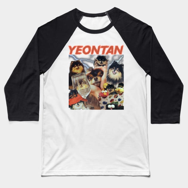 Yeontan BTS V's Dog Graphic Design Baseball T-Shirt by cebelcamaja